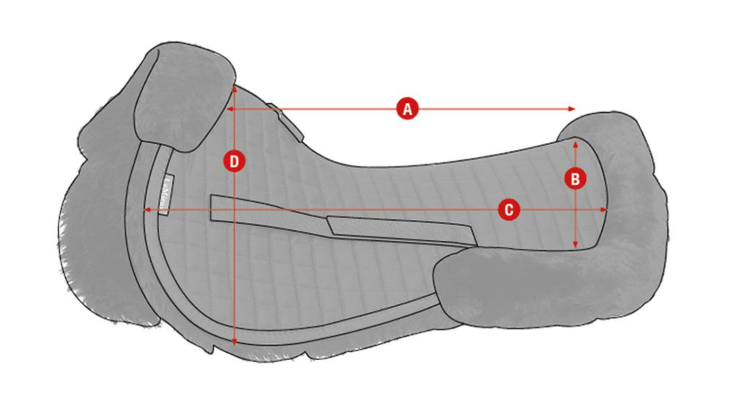 Størrelsesguide til LeMieux Merino Halfpad