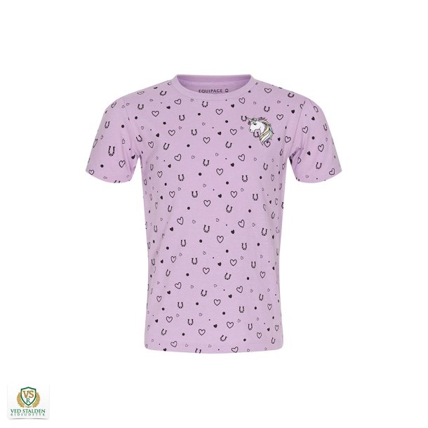 EQ Kids Happy SS T-shirt, lilla