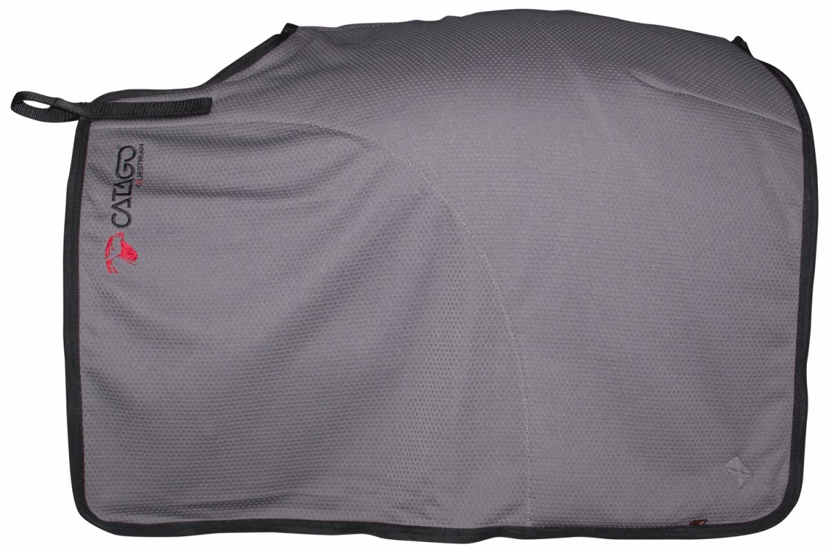 Gallopoff 1200D Reißfeste Pferdedecke ohne Füllung (0g), Leichte, wasserdichte und Atmungsaktive Regendecke für Pferde, Outdoordecke Pferd Blau-Schwarz 135 cm