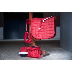 HG Nissehue til ridehjelm glitter Rd ONE SIZE