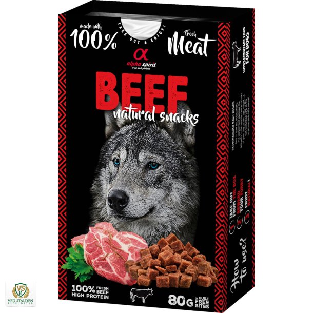 AlphaSpirit Naturals Beef hundesnacks (oksek�d) 80g