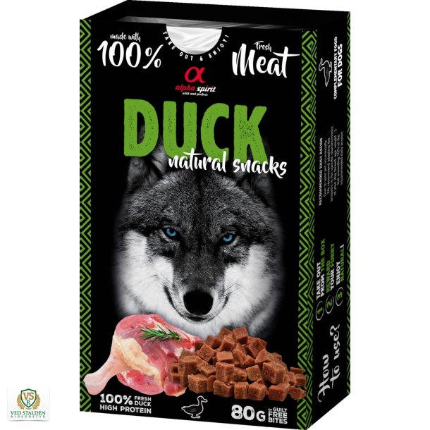 AlphaSpirit Naturals Duck hundesnacks (and) 80g