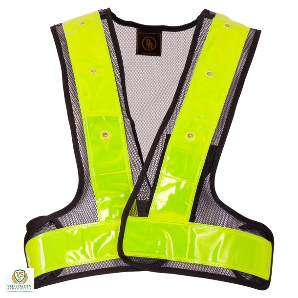 Refleks vest med LED lys