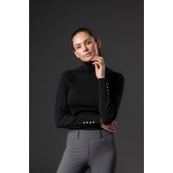 CATAGO Bash ridepullover med rullekrave, Sort