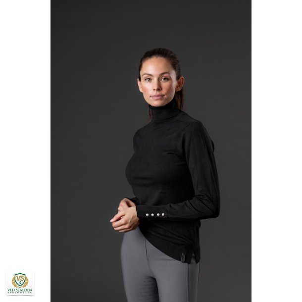 CATAGO Bash ridepullover med rullekrave, Sort