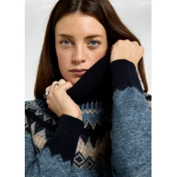 Dubarry Devlin Women's Fair Isle pattern sweater - Navy Multi