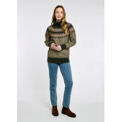 Dubarry Devlin Women's Fair Isle pattern sweater - Olive Multi