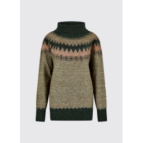 Dubarry Devlin Women's Fair Isle pattern sweater - Olive Multi
