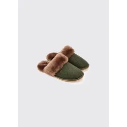 Dubarry Mullingar Slippers, Olive