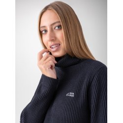 Equiline Hjhalset strikbluse Nicole, Navy