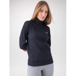 Equiline Hjhalset strikbluse Nicole, Navy