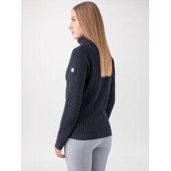 Equiline Hjhalset strikbluse Nicole, Navy