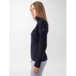 Equiline Hjhalset strikbluse Nicole, Navy