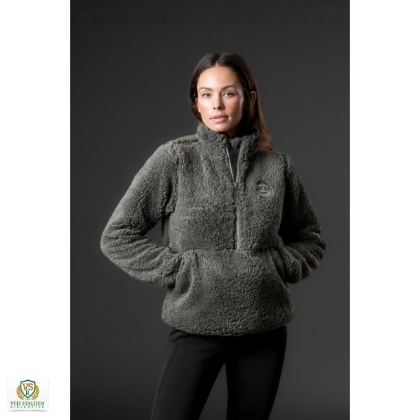 Equipage Joelle half-zip teddy ridejakke, Forest