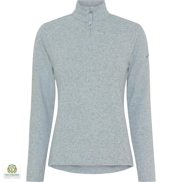 Equipage Stacey half-zip langrmet ridebluse, Blue Fog