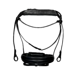 Finesse Trense Cayenne  Sort/Slv med Lak