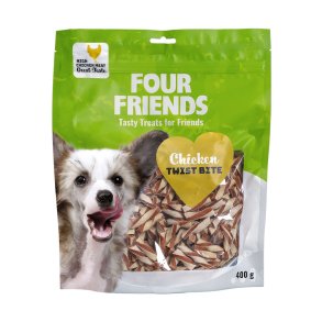 FourFriends Hundegodbidder Chicken Twist Bite 400g