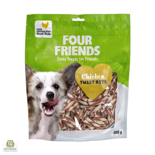 FourFriends Hundegodbidder Chicken Twist Bite 400g