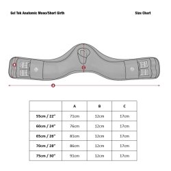 LeMieux Gel-Tek Anatomic Curve Short MED KARABIN, Sort
