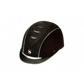 Scharf ridehjelm Night sky med sort ruskind