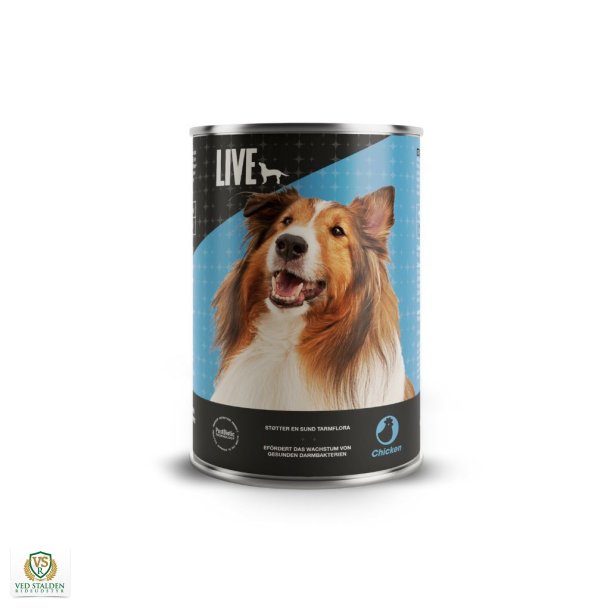 LIVE Dog Vdfoder Kylling 395g dse