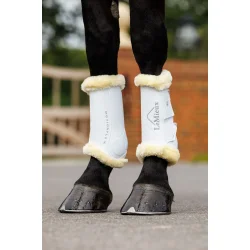 LeMieux Motionflex Dressur gamacher med pels, Hvid