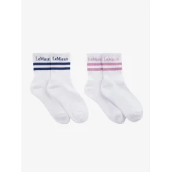 LeMieux Crew Socks 2 Pak, Fondant/Shadow