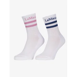 LeMieux Crew Socks 2 Pak, Fondant/Shadow