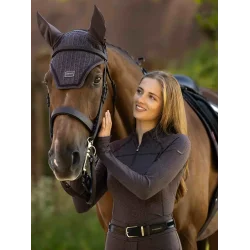 LeMieux Heritage Fly Hood Cocoa � Hut til hest