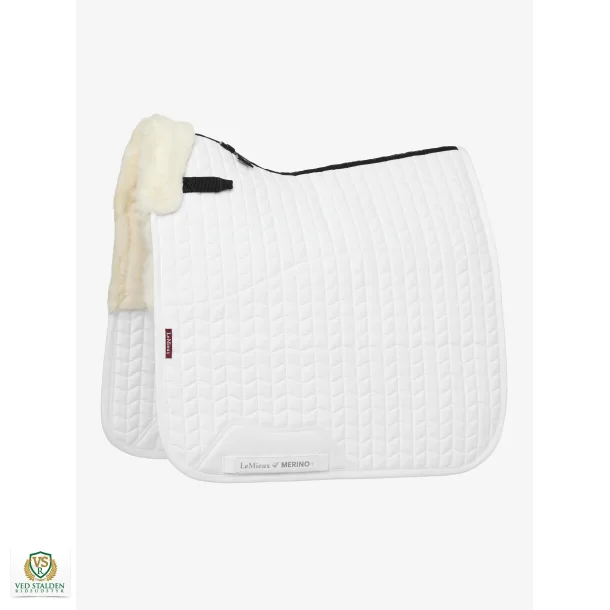 LeMieux Merino+ Half Lined Dressage Square - White/Natural