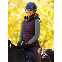 LeMieux Rose Puffer vest med htte  Damson