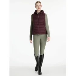 LeMieux Rose Puffer vest med htte  Damson