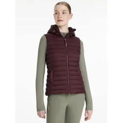 LeMieux Rose Puffer vest med htte  Damson