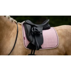 LeMieux Suede Dressage Square sadelunderlag, Blossom