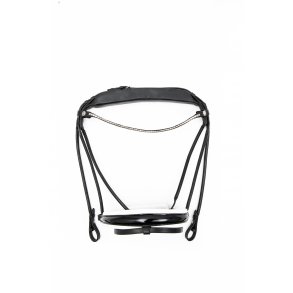 Finesse Cassidy -  Sort med hvid foring og lak og slv spnder