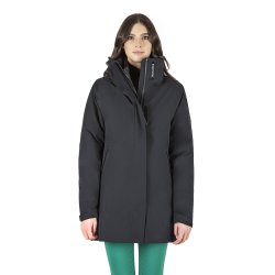 Equiline 3 i 1 lang jakke Candyc, Sort