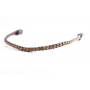 Finesse Pandebnd Brun/ Sm Swarovski sten - Champagne