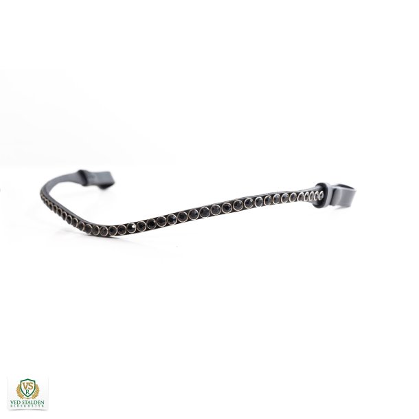 Finesse Pandebnd Sort/ Sm Swarovski/ Sorte sten