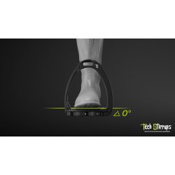 Tech Stirrups Venice Dressage Sloped, Sort